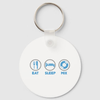 Eat, Sleep, Mix Again - DJ Disk Jockey Music Deck Key Ring