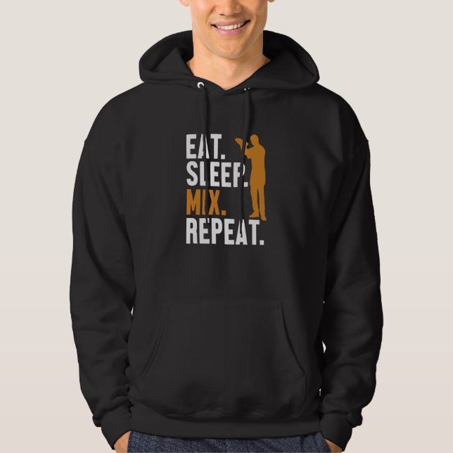 Eat Sleep Mix Repeat Bartender Mixologist Barmann  Hoodie (Front)