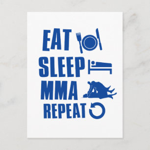 Eat sleep MMA Postcard