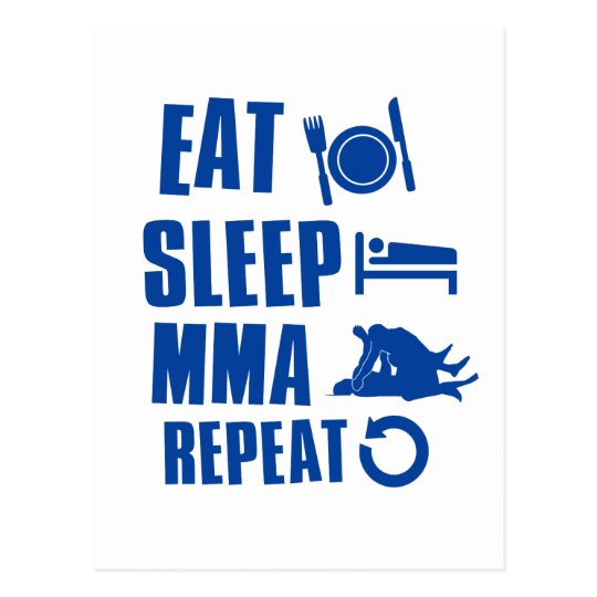 Eat sleep MMA Postcard