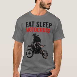 Eat Sleep Motocross Motorcycle Sport Pop Art T-Shirt