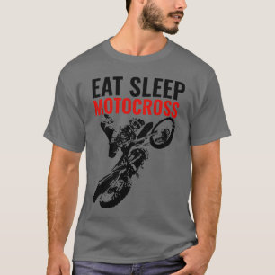 Eat Sleep Motocross Motorcycle Sport Pop Art T-Shirt