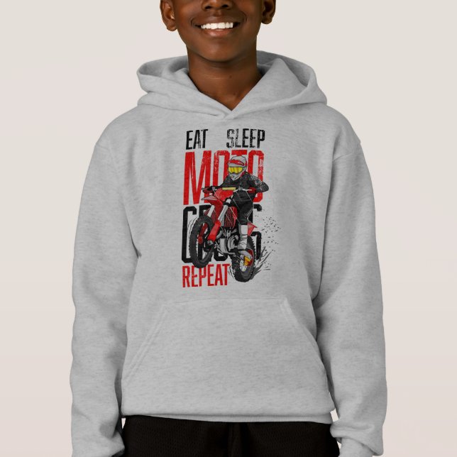 Eat Sleep Motocross Repeat Funny Gift for Motorcyc (Front)
