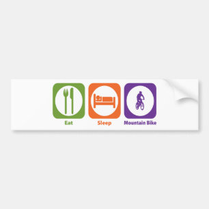 Eat Sleep Mountain Bike Bumper Sticker