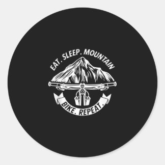 eat sleep mountain bike  funny mtb biking classic round sticker
