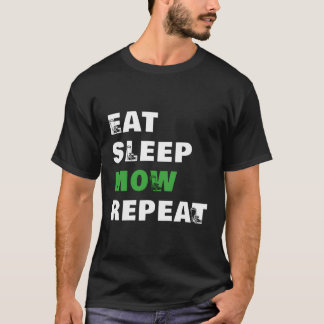 Eat Sleep Mow Repeat Funny Lawn Mowing Gardener Mo T-Shirt