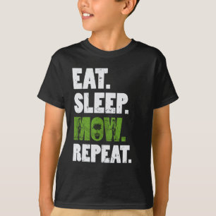Eat Sleep Mow Repeat Grass Cutting Landscaper T-Shirt