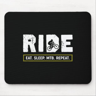 Eat Sleep Mtb Repeat Funny Mountain Biking Cycle L Mouse Mat