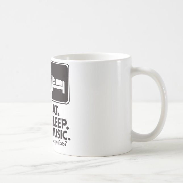 Eat Sleep Music - Black Coffee Mug (Right)