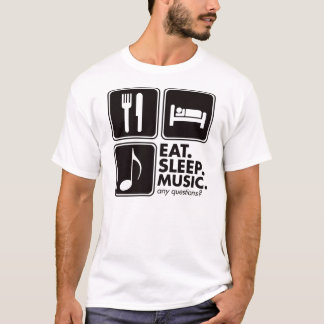 Eat Sleep Music - Black T-Shirt