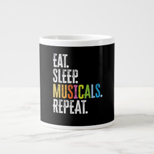 Eat Sleep Musicals Repeat Actor Actress Singer Large Coffee Mug