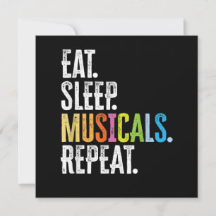 Eat Sleep Musicals Repeat Actor Actress Singer Thank You Card