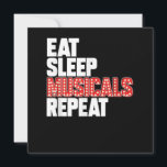 Eat Sleep Musicals Repeat Broadway Actor Actress Thank You Card<br><div class="desc">Eat Sleep Musicals Repeat Broadway Actor Actress</div>