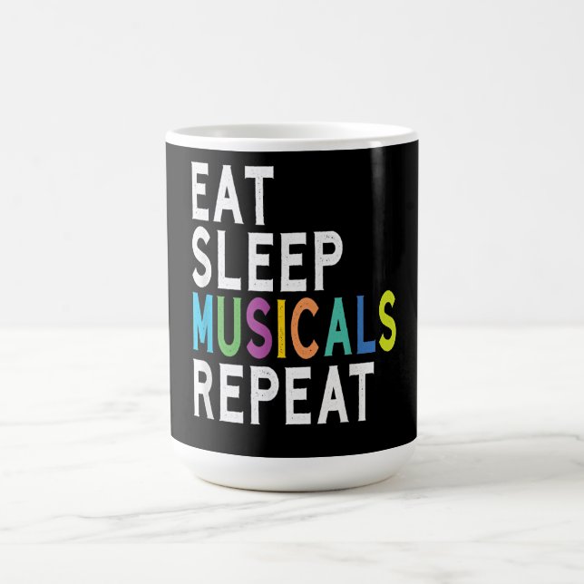 Eat Sleep Musicals Repeat Coffee Mug (Center)