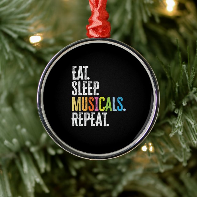Eat Sleep Musicals Repeat Metal Tree Decoration (Tree)