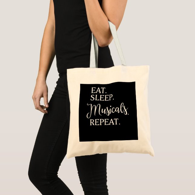 Eat Sleep Musicals Repeat Tote Bag (Front (Product))