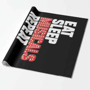 Eat Sleep Musicals Repeat Wrapping Paper