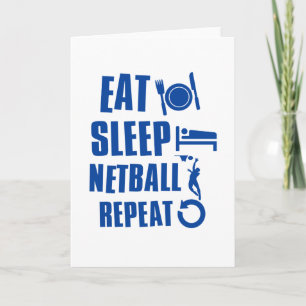 Eat sleep Netball Card
