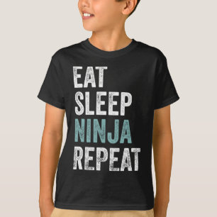 Eat Sleep Ninja Repeat Funny Karate Outfit Ninja T-Shirt