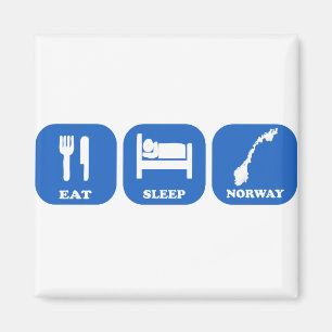 Eat Sleep Norway Magnet