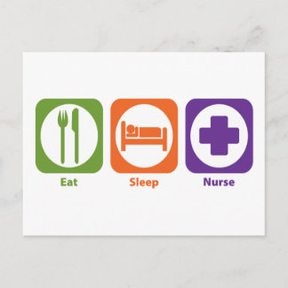 Eat Sleep Nurse Postcard