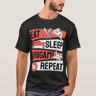 Eat Sleep Origami Repeat Paper folding art T-Shirt