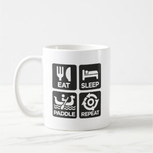 Eat Sleep Paddle Repeat - Dragon Boat Racing Coffee Mug