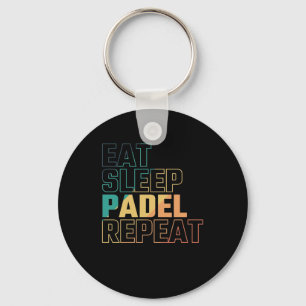 Eat Sleep Padel Repeat Key Ring