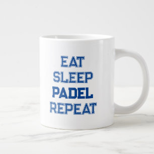 eat sleep padel repeat padel player simple large coffee mug