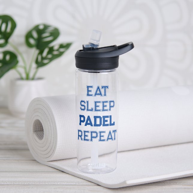 eat sleep padel repeat padel player simple water bottle (Yoga)