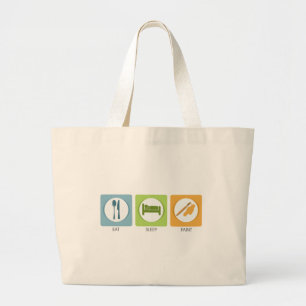 Eat Sleep Paint Large Tote Bag