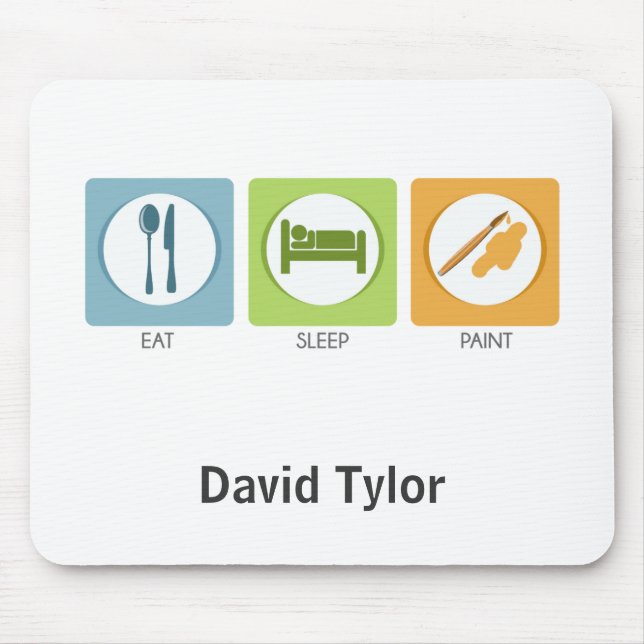 Eat Sleep Paint Mouse Mat (Front)