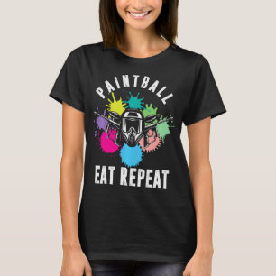 Eat Sleep Paintball Airsoft Repeat Player Shooting T-Shirt