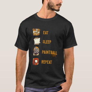 Eat Sleep Paintball Repeat Speedball Paint Air Gun T-Shirt
