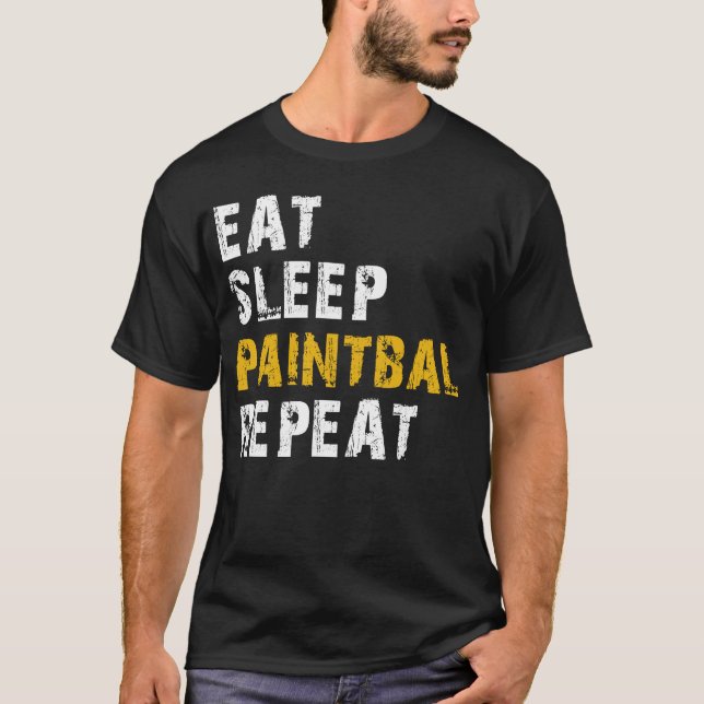 eat sleep paintball T-Shirt (Front)