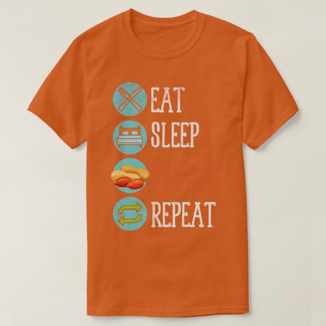 Eat Sleep Peanuts Repeat T-Shirt (Design Front)