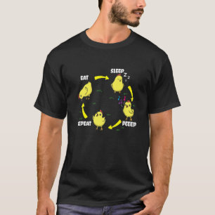 Eat Sleep Peeep Repeat Chicken Whisperer Chicken L T-Shirt