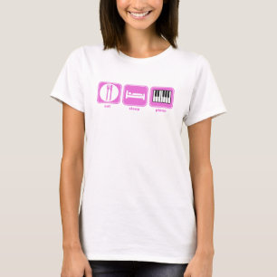eat sleep piano pink T-Shirt