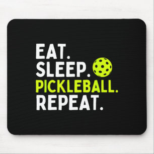 Eat sleep pickleball repeat funny pickleball lover mouse mat