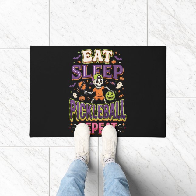 Eat Sleep Pickleball Repeat Pickleball Doormat (Indoor)