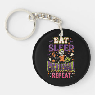 Eat Sleep Pickleball Repeat Pickleball Key Ring
