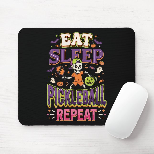 Eat Sleep Pickleball Repeat Pickleball Mouse Mat (With Mouse)