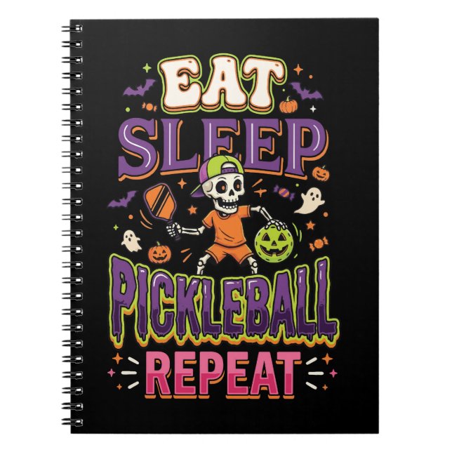 Eat Sleep Pickleball Repeat Pickleball Notebook (Front)