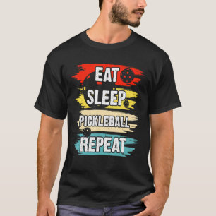 Eat Sleep Pickleball Repeat Vintage Retro T-Shirt