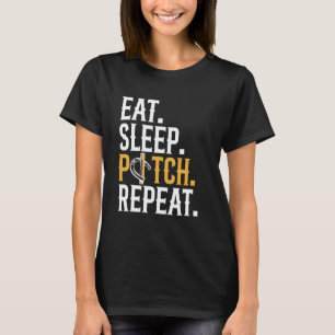Eat Sleep Pitch Repeat Horseshoe Pitching T-Shirt