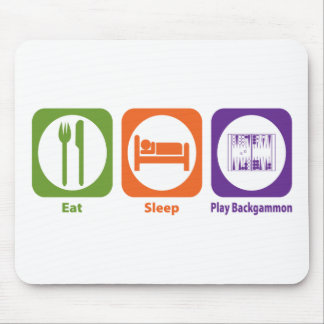 Eat Sleep Play Backgammon Mouse Mat