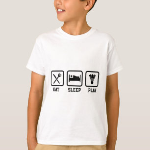 Eat Sleep Play Badminton Player Shuttle Sports Sma T-Shirt