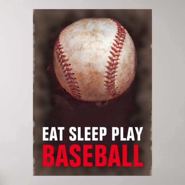 Eat Sleep Play Baseball Poster (Front)