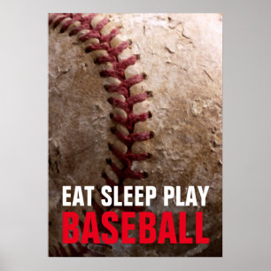 Eat Sleep Play Baseball Poster
