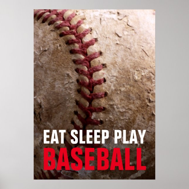 Eat Sleep Play Baseball Poster (Front)